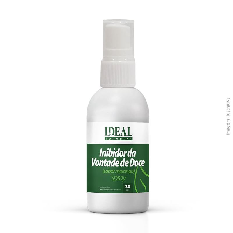 Inibidor da Vontade de Doce (sabor morango)  Spray 30ml