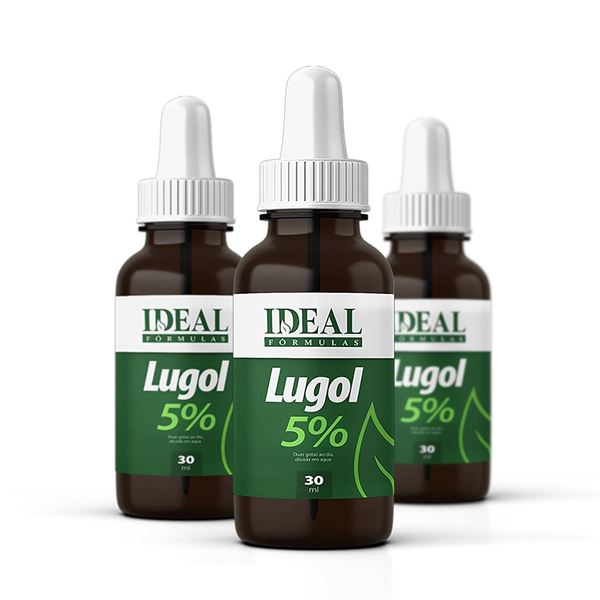 Kit com 3 frascos de Lugol 5% 30ml