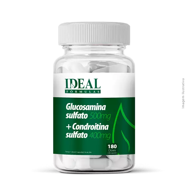 Glucosamina Sulfato 500mg + Condroitina Sulfato 400mg 180 Doses