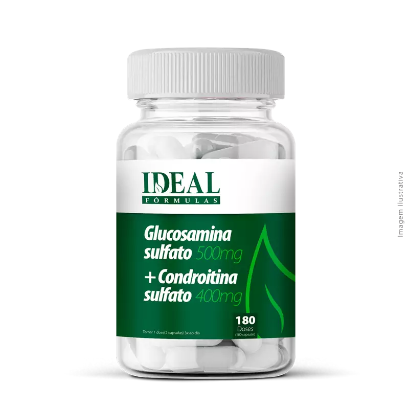 Glucosamina Sulfato 500mg + Condroitina Sulfato 400mg 180 Doses