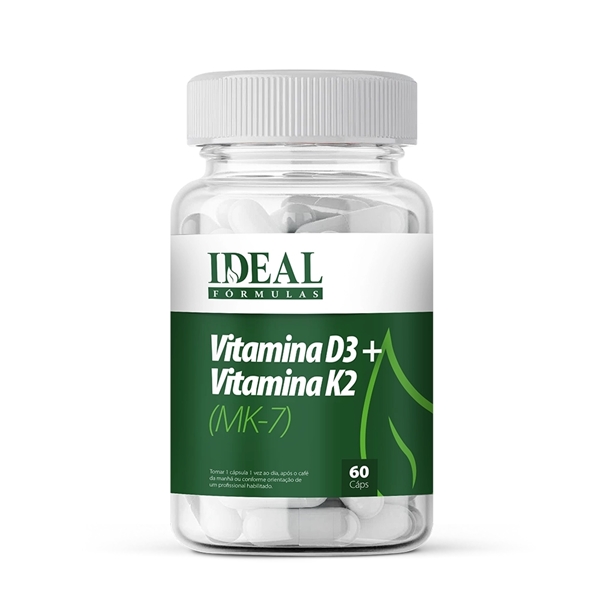 Vitamina D3 + Vitamina K2 (MK-7) 60 Cápsulas
