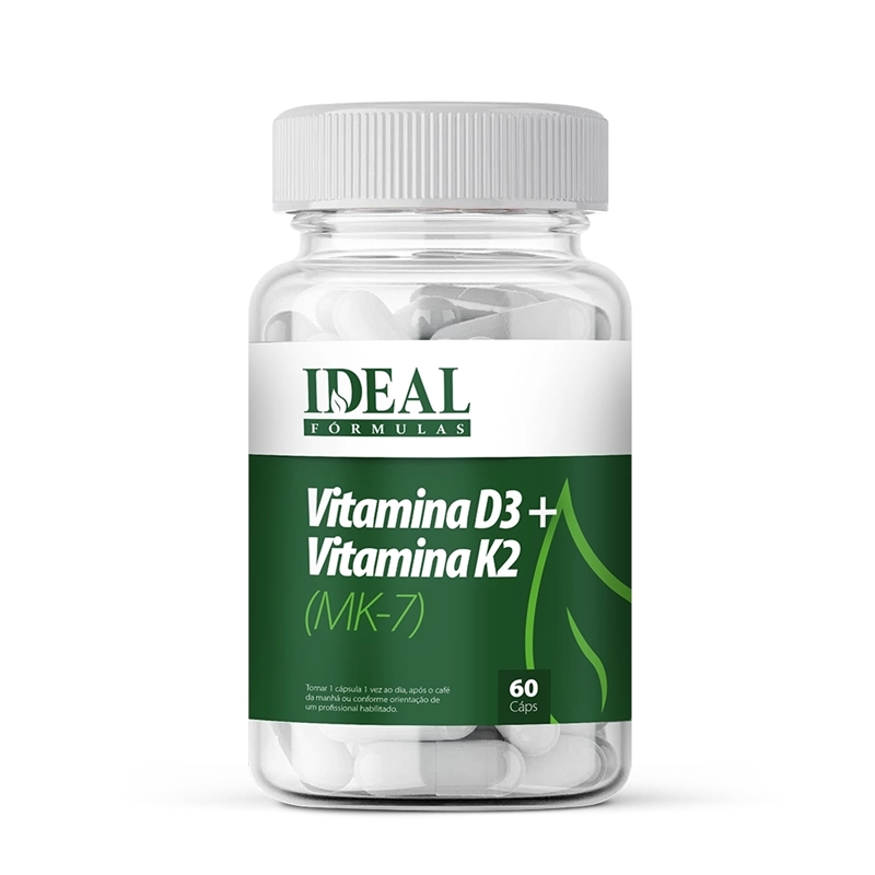 Vitamina D3 + Vitamina K2 (MK-7) 60 Cápsulas